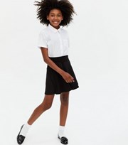 New Look Girls Black Pleated Skater Skirt